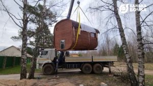 Погрузка бани на манипулятор