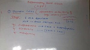 (5) inflammatory bowel disease GIT mbbs 2nd year pharmacology