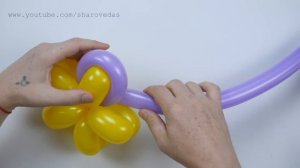 Цветок из воздушных шаров Flower of balloons