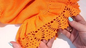 Ажурная кайма крючком#ажурныйкрай