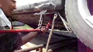 Рихтовка порога Самодельным споттером