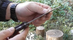 Жесткий тест первого в мире ножа сделанного на токарном станке. Батонинг