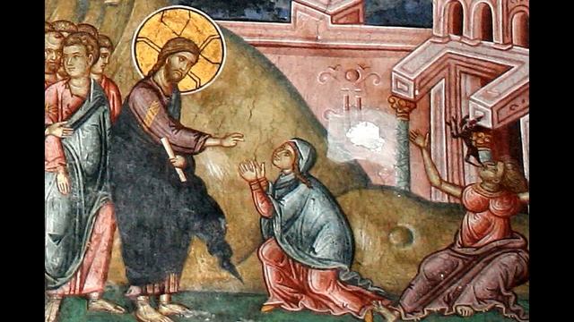 "но и псы едят крохи, которые падают со стола господ их." (Мф. 15:27) смотреть онлайн