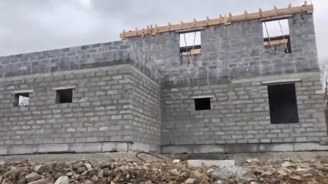 ПРОДОЛЖЕНИЕ СТРОИТЕЛЬСТВА ДОМА ИЗ ПЕНОБЛОКА. СНТ "ГЛОБУС"