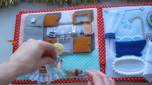 Развивающая книжка №7.Кукольный домик.Developing book.Quiet book.