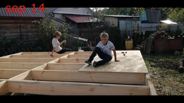 Платформа. Каркасный дом в одиночку /тайм лапс+фото/ч2: фундамент, каркас, окна смотреть онлайн