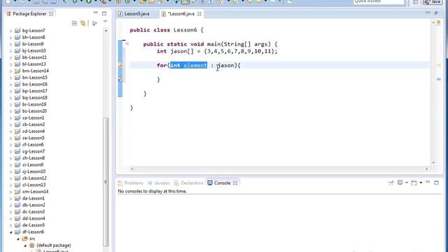 Java Tutorial - 06 - Using Enhanced For Loop with Arrays