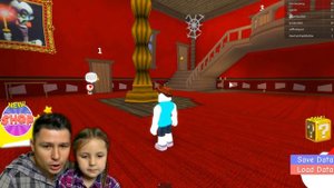 Папа спасает ПРИНЦЕССУ от Дракона Приключение мульт героя ROBLOX в стране МАРИО KIDS CHILDREN