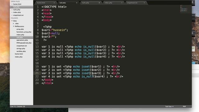 12- php|| nulls and check data type  التحقق من القيم