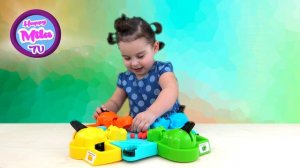 Hungry Hungry Hippos Hasbro Elefun And Friends Marble Chomping funny review | HappyMilaTV #34