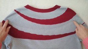 Пуловер"Ветер"на вязальной машине.