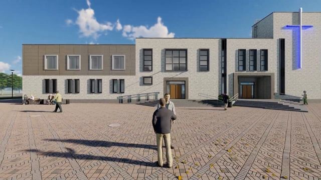 Разработка цветовых решений фасада костела в г. Витебск смотреть онлайн