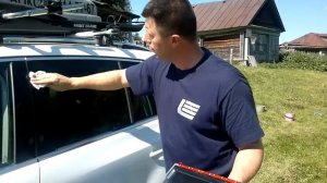 Дефлекторы боковых окон с хром накладкой. Установка.