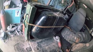 Установка топливного бака в салон Уаз