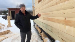 Деревянные стены в брусовом дома. Соединение бруса и сопряжение стен длинной более 6 метров