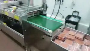Упаковка сосисок на линии Vacuummatic VM6