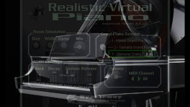 Piano Sonata 11 Alla Turca/Turkish March (Mozart) Steinway Virtual Grand Piano VST VST3 Audio Unit