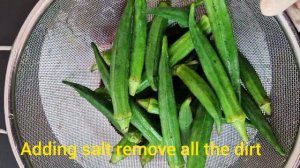 How to wash /clean Bhindi/okra/ ladyfinger/right way of cleaning okra bhindi before cooking