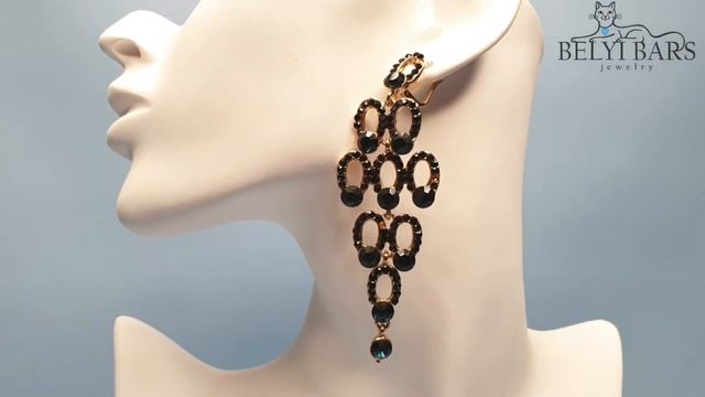 Серьги синие камни