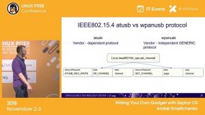 [RUS] Andrei Emeltchenko: "Writing Your Own Gadget with Zephyr OS" / #LinuxPiter