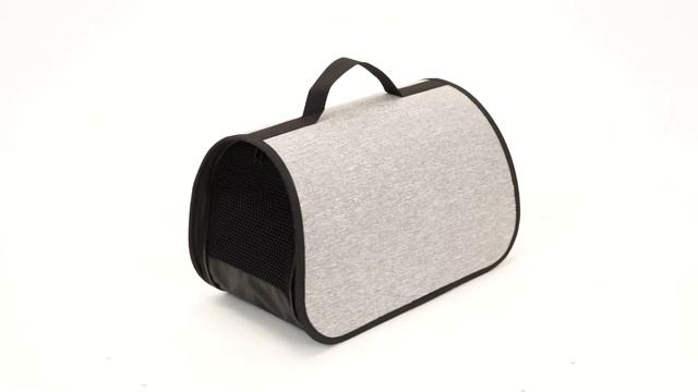 Сумка переноска жёсткая "PetTails" САКВОЯЖ №0 серая рогожка, пластик смотреть онлайн