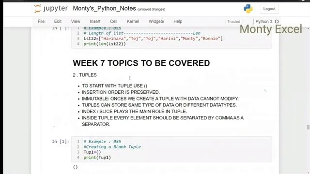 Week 7 : Python Live Session