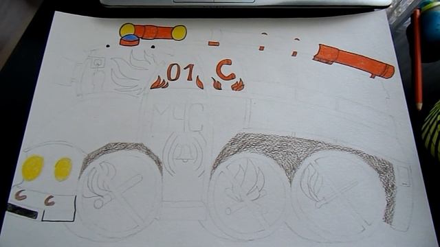 Рисунок для детского сада / ПОЖАРНАЯ БЕЗОПАСНОСТЬ смотреть онлайн