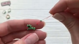 Кольца из бисера лягушка