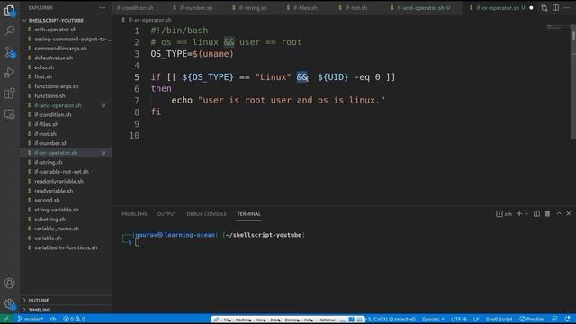 Shell Script tutorials - 32 - OR operator in Shellscript - || in Shellscript - and how to use it смотреть онлайн