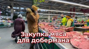 Закупка мяса для добермана