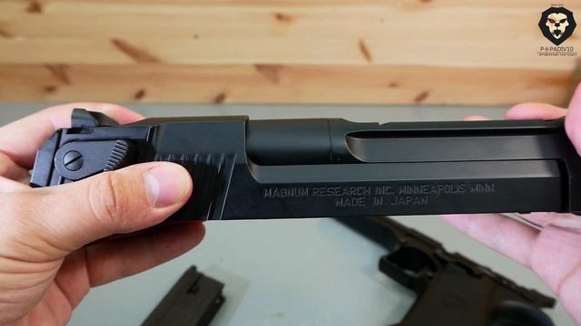 Страйкбольный пистолет Tokyo Marui Desert Eagle 50AE (Черный, Blowback) видео обзор
