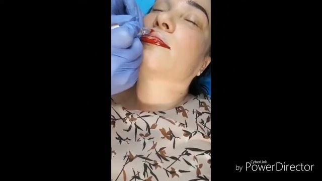 Татуаж бровей губ