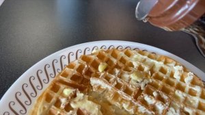 Canadian's First Waffle at WAFFLE HOUSE