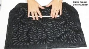 #1... Шьём сумочку "ВЕСНА"... часть 2... Как сшить карман в рамочке в стёганой сумке....