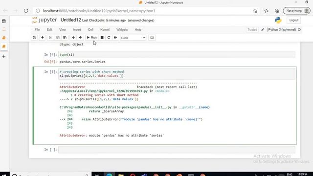 Python Pandas Part 3 : Pandas Series Machine Learning Hands on Python