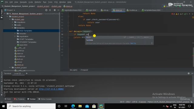 Django Login Page Tutorial | python Django Login Page | Student Management System | Django [ Hindi смотреть онлайн