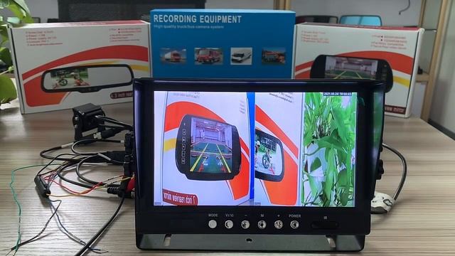 dvr monitor 4 Channels 1080P car parking camera car reversing aid 360 degree camera security system