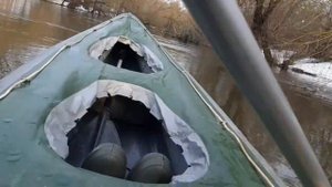 Первый  сбор байдарки викинг 4.7 пробный заплыв