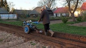 Делаем грядки мотоблоком Мтз.