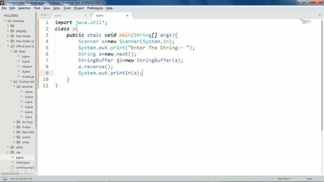 reverse string in java