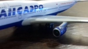 Обзор модели самолёта Боинг 747-400 Трансаэро EI-XLN herpa 1/500