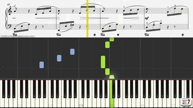 Learn Fur Elise Sheet Music by Beethoven - Keyboard Practice Video смотреть онлайн