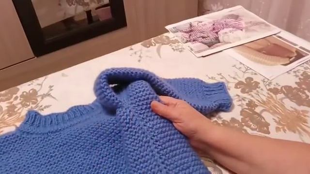 Свитер Голубое небо готов. смотреть онлайн