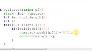 postfix evaluation with c++