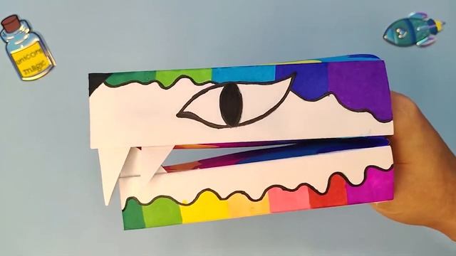 Делаем дракона из тик тока  | Дракон на руку из бумаги