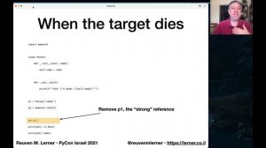 Reuven Lerner: Avoiding memory leaks with "weakref"