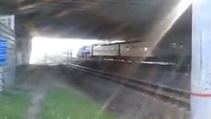Паровоз П36 - 0027 с туристическим поездом.