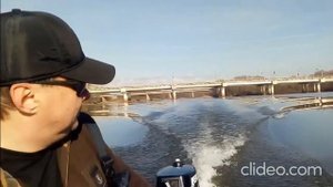 Брянск, Десна. Обкатка лодочного мотора Меркури 4 после тюнинга зимним днем.