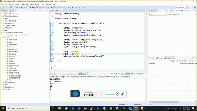 Core Java Online Training Session 112 | Java Tutorial in Hindi | Java Tutorial For Beginners смотреть онлайн