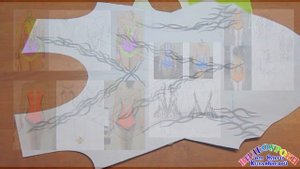Перенос эскиза на выкройку купальника. Купальник для художественной гимнастики.